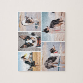 Custom Pet Dog Photo Collage Jigsaw Puzzle Pussel