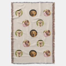Custom Pet Family Photo Mother's Day Blanket Beige Filt