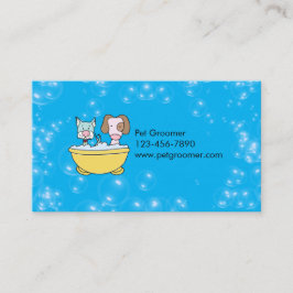 Custom Pet Groomer Appointment Card Visitkort