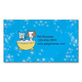 Custom Pet Groomer Business Card Magnet