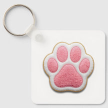 Custom Pet Mom Keychain | Heart Shaped Paw Prints