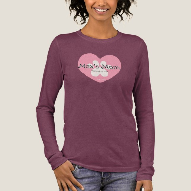Custom Pet Mom with Name Adoption  T Shirt (Framsida)
