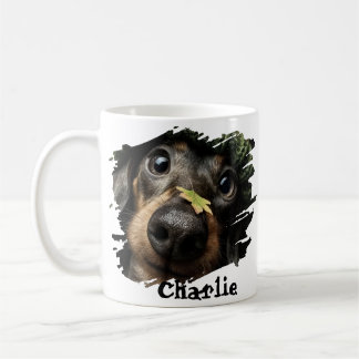 Custom Pet Name Photo Pet Lover Gift Typography Kaffemugg
