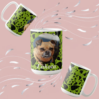 Custom Pet Parent Mug with Green & Black Plant Kaffemugg