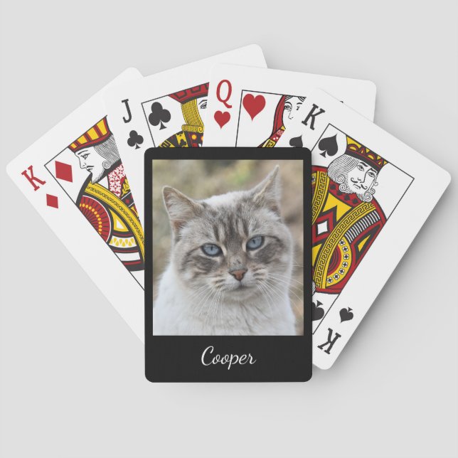 Custom Pet Photo and Name Script Casinokort (Baksidan)