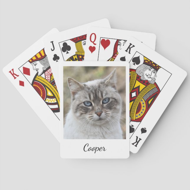 Custom Pet Photo and Name Script Casinokort (Baksidan)