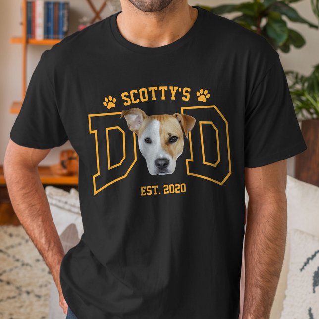 Custom Pet Photo Face for Dog Dad Cat Dad T Shirt (Skapare uppladdad)
