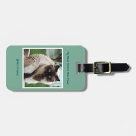 Custom Pet Photo & Name Double Sided Bagagebricka