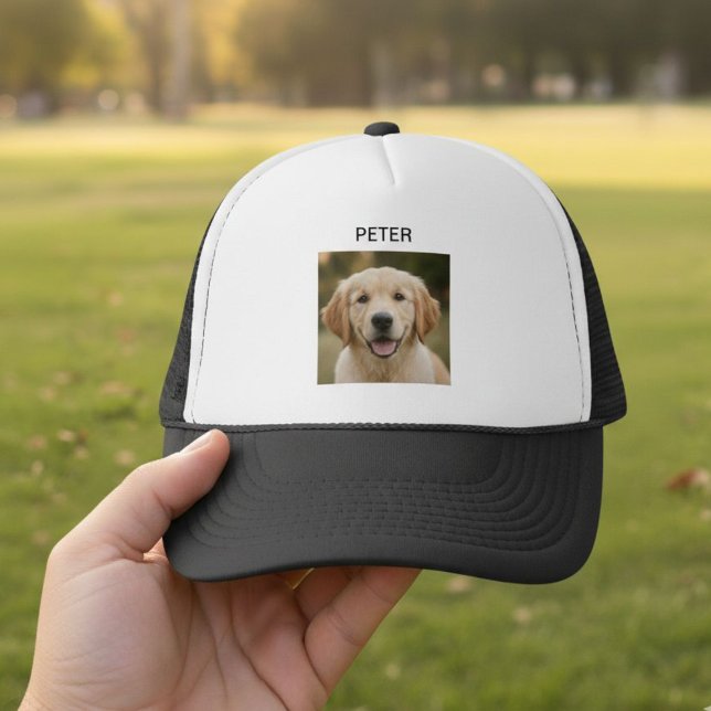 Custom Pet Photo Trucker Hat Personalized Dog  Keps (Skapare uppladdad)