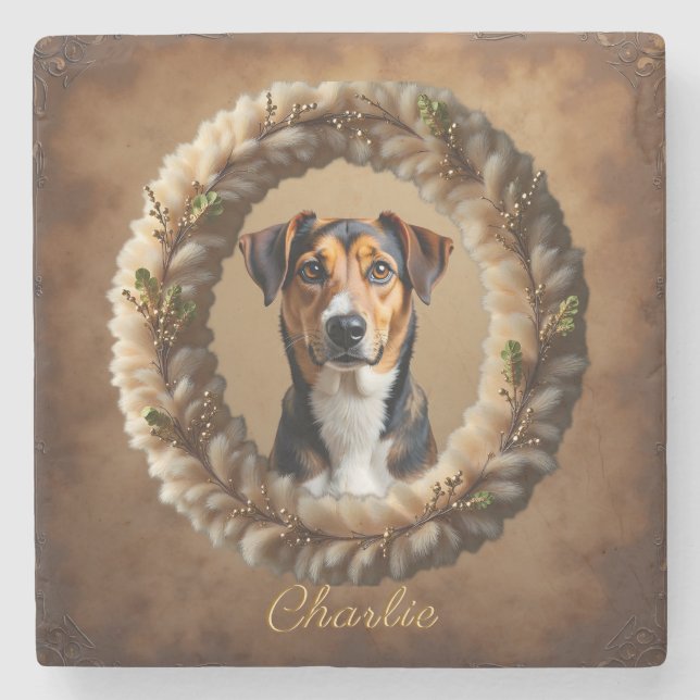 Custom Pet Portrait – Just Upload a Simple Photo Stenunderlägg (Framsidan)