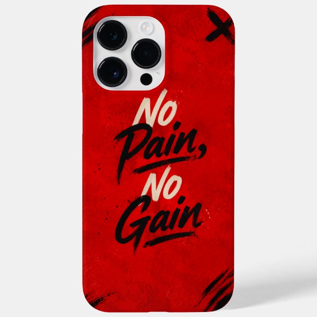 Custom Phone Case No Pain, No Gain (Baksida)