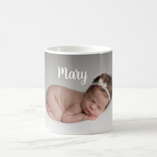 Custom photo and name mug personalized kaffemugg (Center)