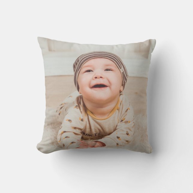 Custom photo and text Christmas Kudde (Framsida)