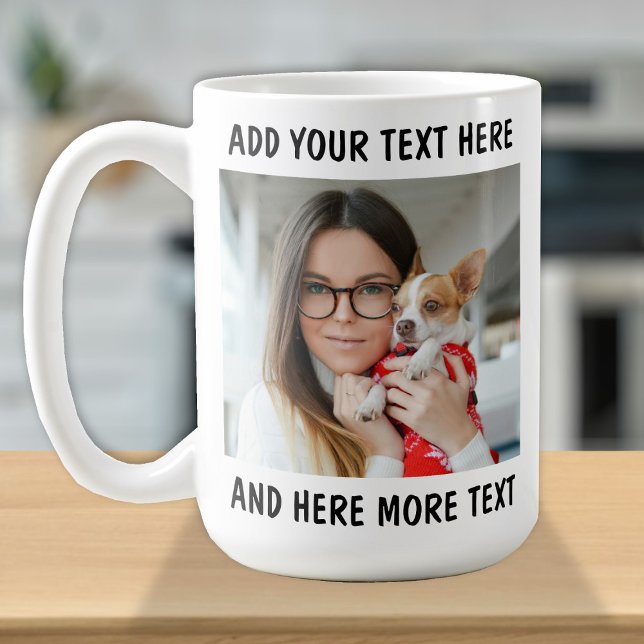 Custom Photo and Text  Kaffemugg (Skapare uppladdad)