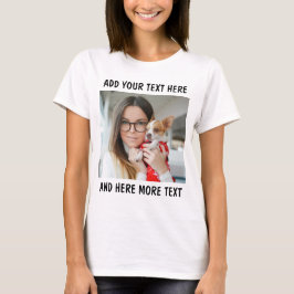 Custom Photo and Text Or Name T Shirt