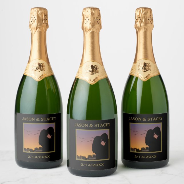 Custom Photo and Text Simple Elegant (Flaskor)