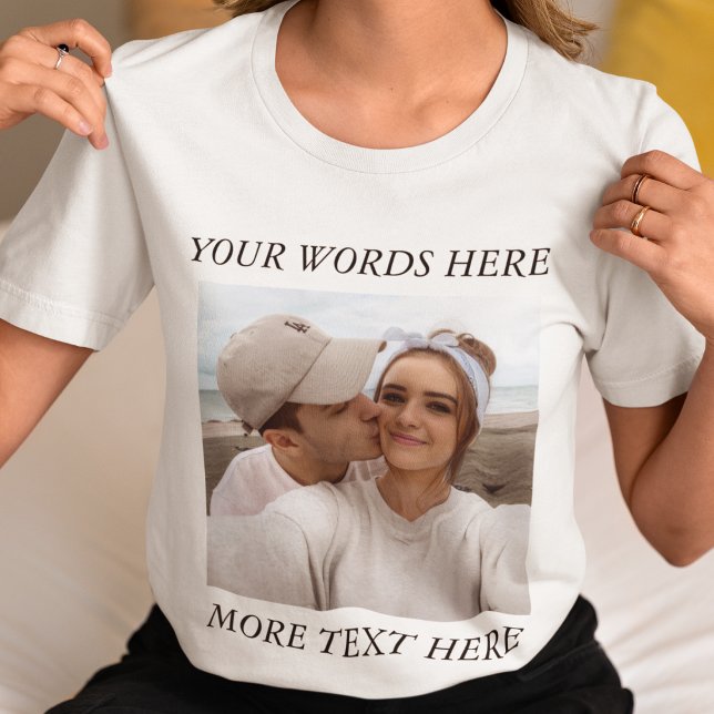 Custom Photo and Text T-Shirt (Skapare uppladdad)