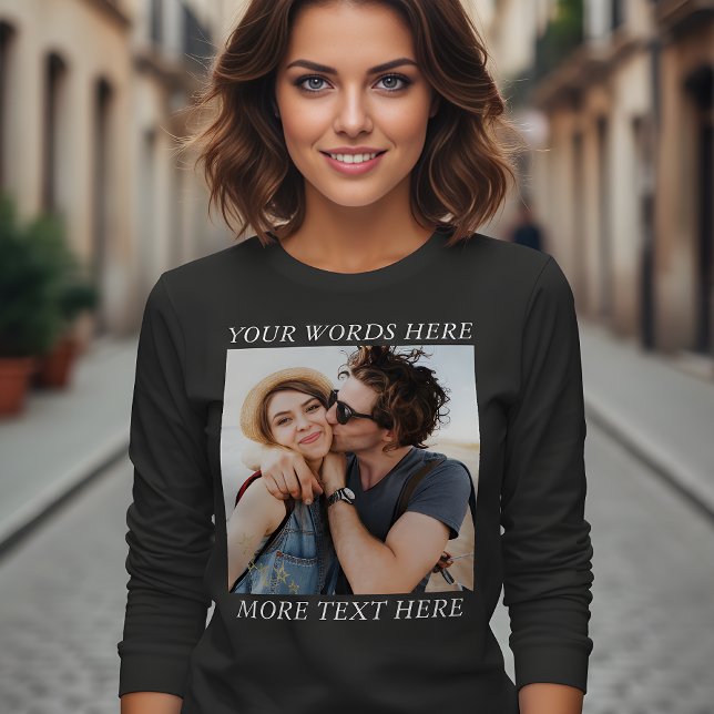 Custom Photo and Text T Shirt (Skapare uppladdad)