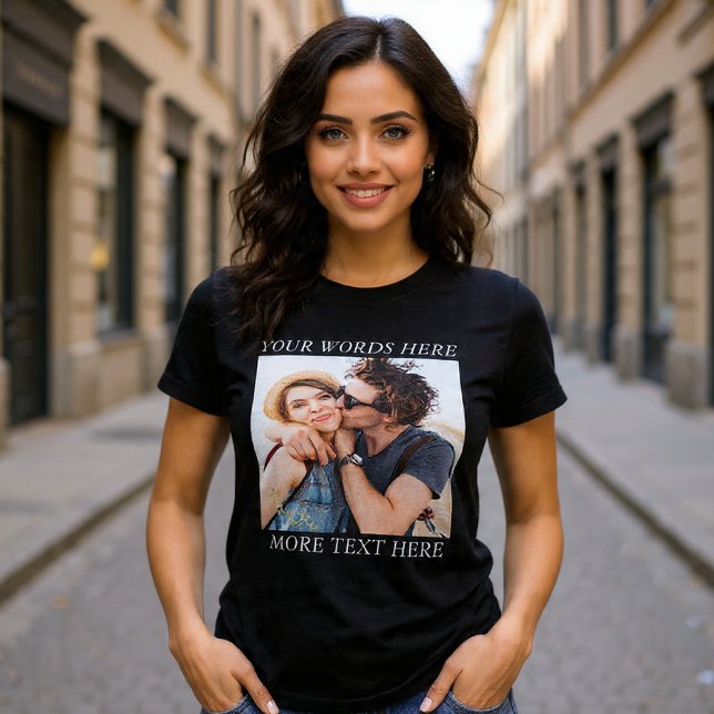 Custom Photo and Text T Shirt (Skapare uppladdad)