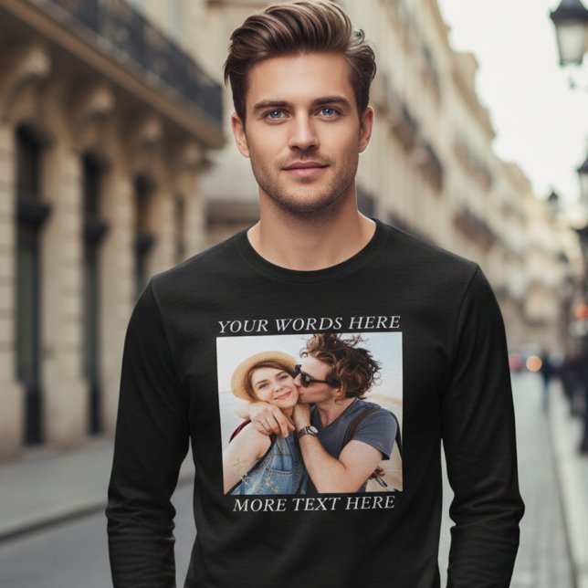 Custom Photo and Text T Shirt (Skapare uppladdad)
