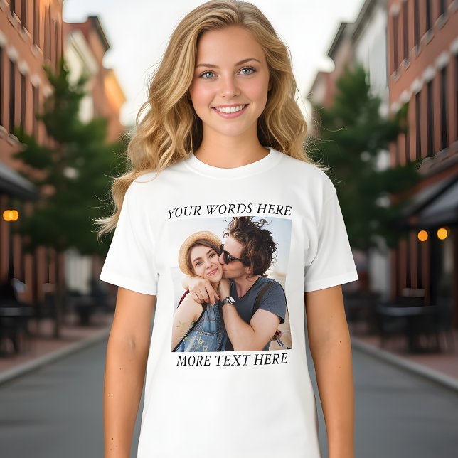 Custom Photo and Text T Shirt (Skapare uppladdad)