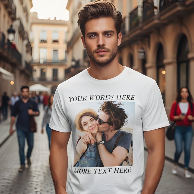 Custom Photo and Text T Shirt (Skapare uppladdad)