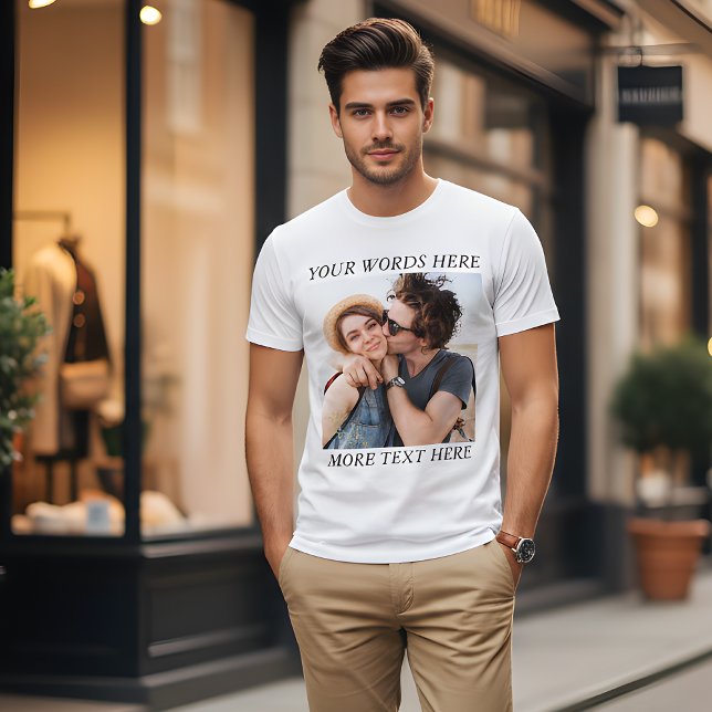 Custom Photo and Text T Shirt (Skapare uppladdad)