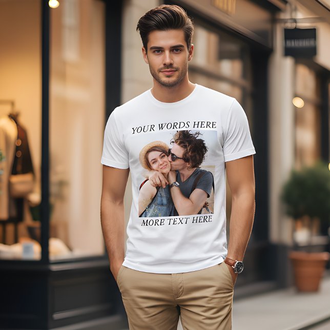 Custom Photo and Text T Shirt (Skapare uppladdad)