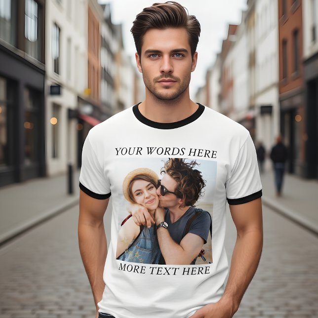Custom Photo and Text T Shirt (Skapare uppladdad)