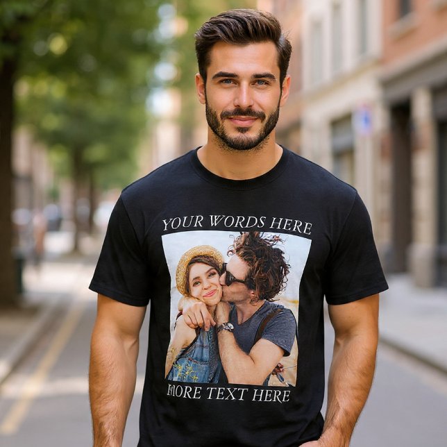 Custom Photo and Text T Shirt (Skapare uppladdad)