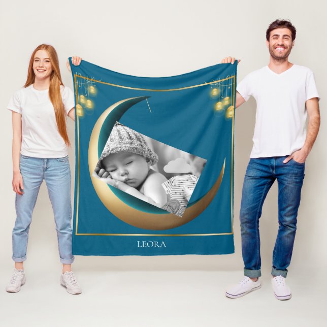 Custom Photo Baby Fleece Blanket  (På plats)