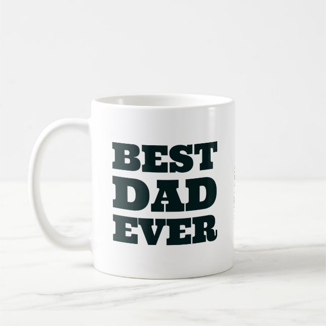 Custom Photo Best Dad Ever Personalized Gift Kaffemugg (Vänster)
