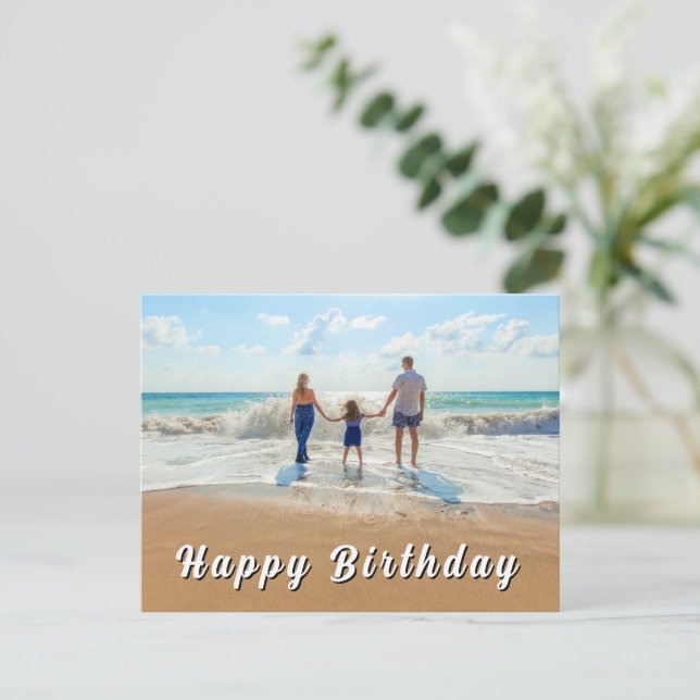 Custom Photo Birthday Card Vykort (Stående Fram)