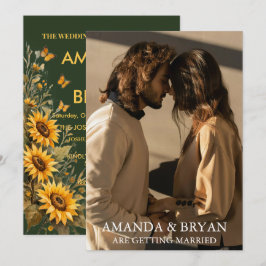 Custom Photo Boho Wedding Invites Inbjudningar