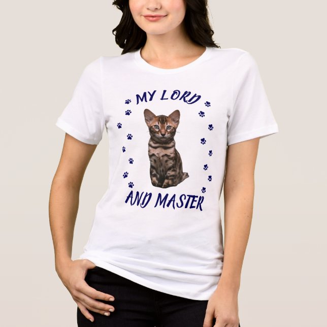 Custom Photo Cat Lover  T Shirt (Framsida)
