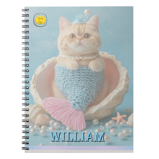 Custom photo cat pet  notebook anteckningsbok (Framsidan)