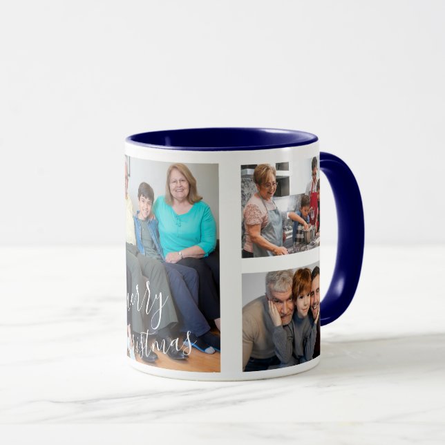 Custom Photo Christmas Mug For Family Personalized Mugg (Framsida höger)