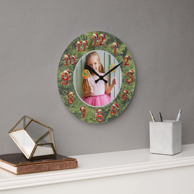 Custom Photo Clock | Gift for Christmas Stor Klocka (Kontor)