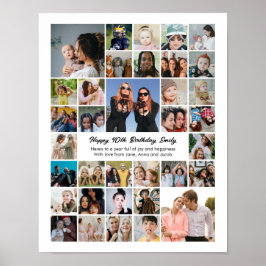 Custom Photo Collage Birthday Gift Poster