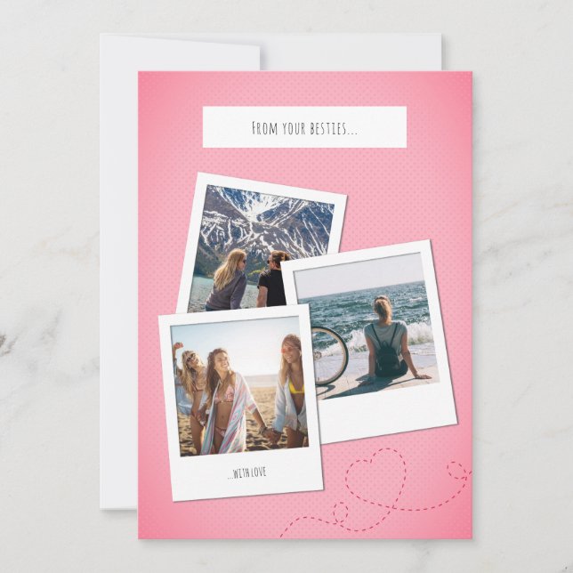 Custom Photo Collage Card + Inspirational Message Julkort (Framsida)