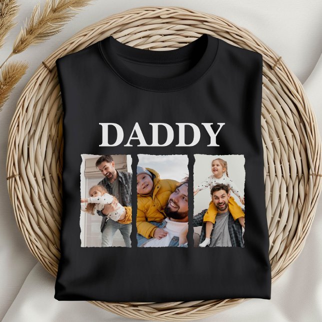 Custom Photo Collage Daddy – Personalized Gift T Shirt (Skapare uppladdad)