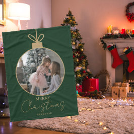 custom photo collage Merry Christmas bauble Fleecefilt