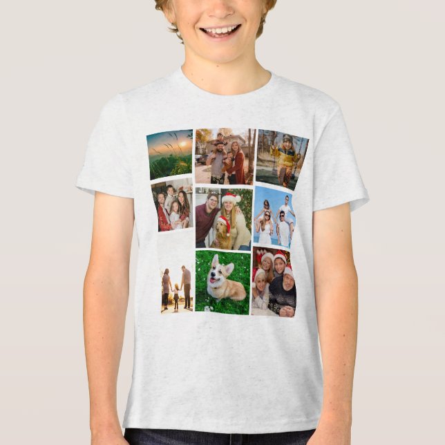 Custom Photo Collage Shirt, Custom 9 Photos   T Shirt (Framsida)