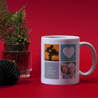 Custom Photo Collage with Sentimental Message Kaffemugg
