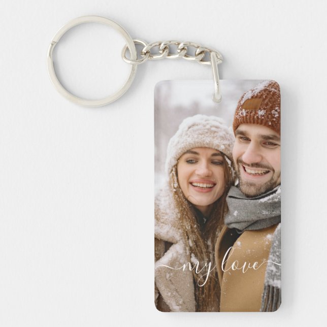 Custom Photo Couple My Love Keychain (Framsidan)