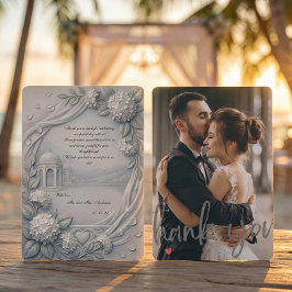 Custom Photo Cream Hydrangea Neoclassical Wedding Tack Kort