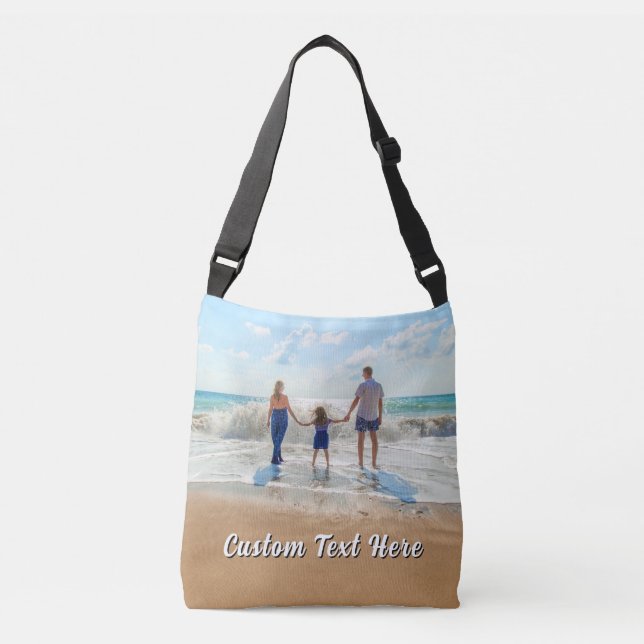 Custom Photo Crossbody Bag Personalized Text Axelväska (Framsida)