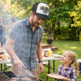 Custom Photo Dad Established Minimal Typography Keps