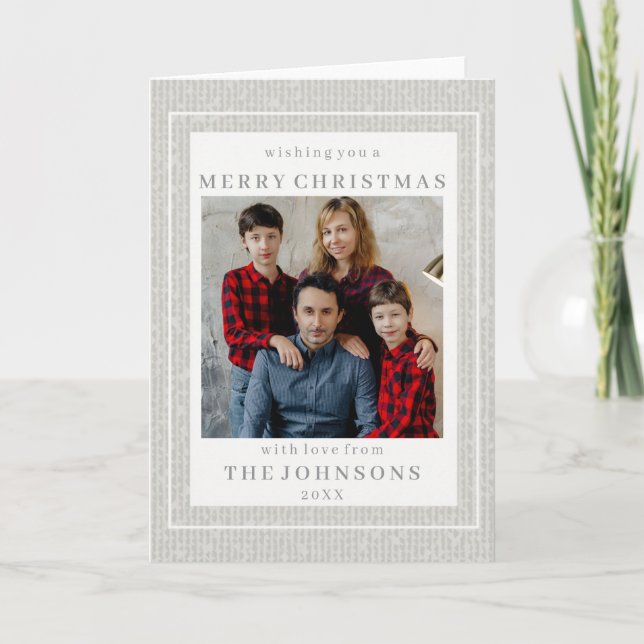 Custom Photo Elegant Framed Picture Card Kort (Framsida)