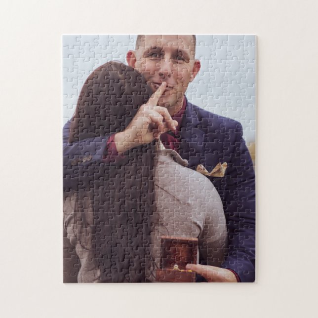 Custom photo engagement  pussel (Vertikal)